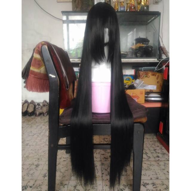 Wig base Black Hitam RSW 100cm