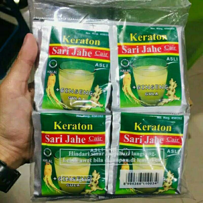 

sari jahe KERATON 30ml minuman jahe cair plus ginseng dan gula