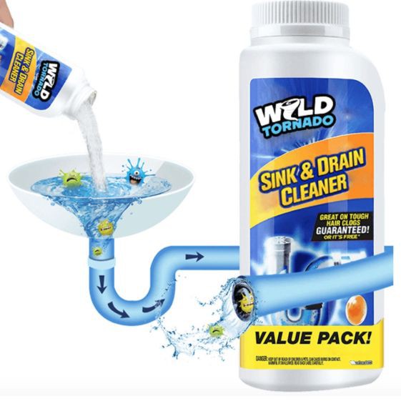 SERBUK ANTI SUMBAT SINK &amp; DRAIN CLEANER TOILET DAN WASTAFEL TORNADO