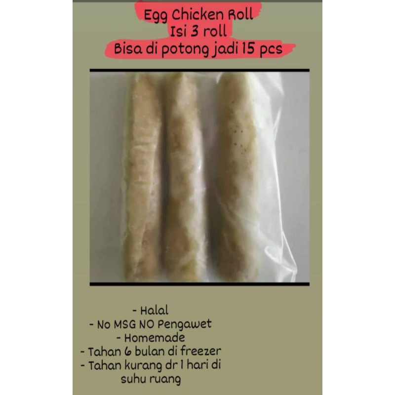 

egg chicken roll ( nuget bento)