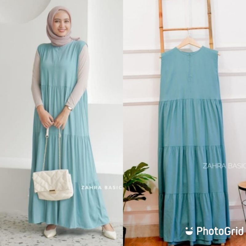 Inner dress singlet daleman gamis tanpa lengan bahan jersey