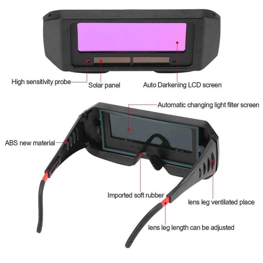 Kacamata Las Listrik Otomatis Kacamata Welding Glasses Auto Darkness Kacamata Tukang Las Solar