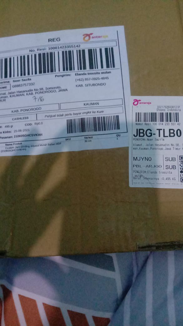 Custom Jam Dinding Request Murah Bahan Mdf