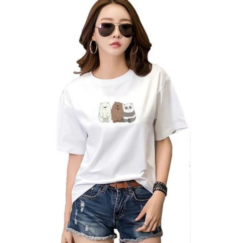 XOS - KAOS DISTRO 3BEARS UNISEX COTTON COMBED 24S / KAOS POLOS TERBARU / KAOS LENGAN PENDEK KEKINIAN / KAOS TRANDING / KAOS MURAH / FLASHSALE / SHOPEEFEED / FASHION UNISEX / RACUN SHOPEE / BAJU PROMO TERBARU