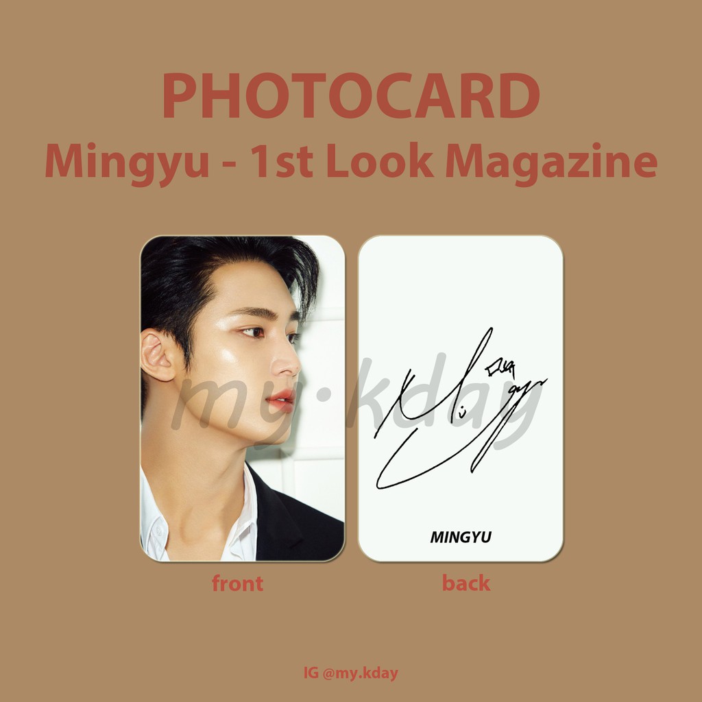PC-0610, Unofficial Photocard Mingyu SEVENTEEN 1st Look Magazine 2 sisi