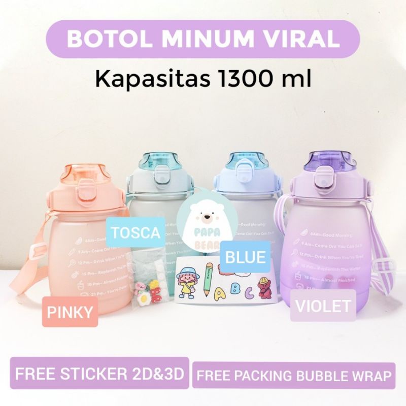 BOTOL MINUM VIRAL 1200 LITER FREE TALI DAN STIKER