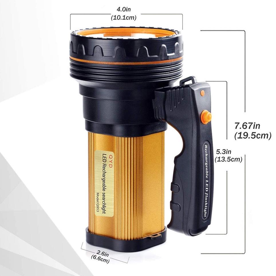 GNF.6 ‣ QYD Senter LED Super Terang 45W Tahan air  lampu cas Senter jumbo aoki + Q953