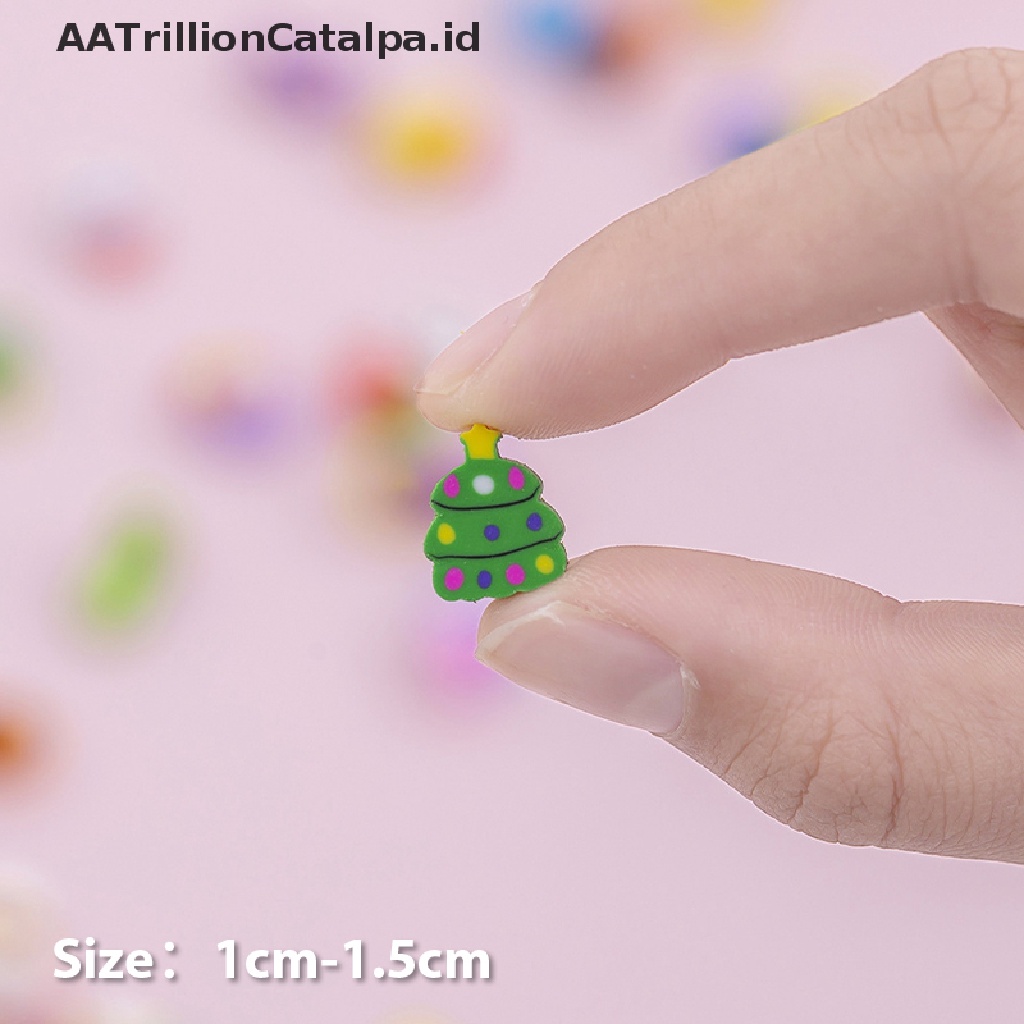 Aatrillioncatalpa 50pcs / lot Penghapus Karet Mini Bentuk Hewan / Buah Untuk Anak