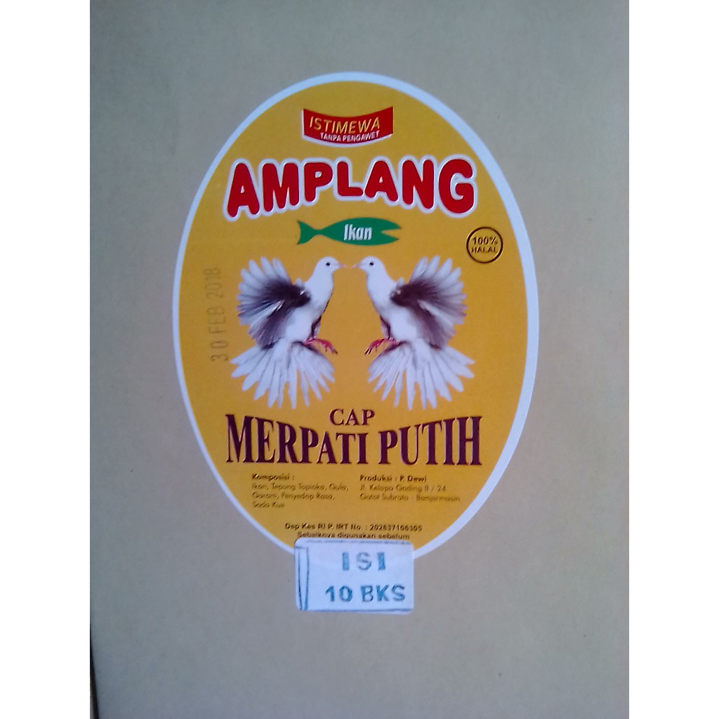 Amplang Ikan Merpati Putih Khas Kalimantan 1 Box