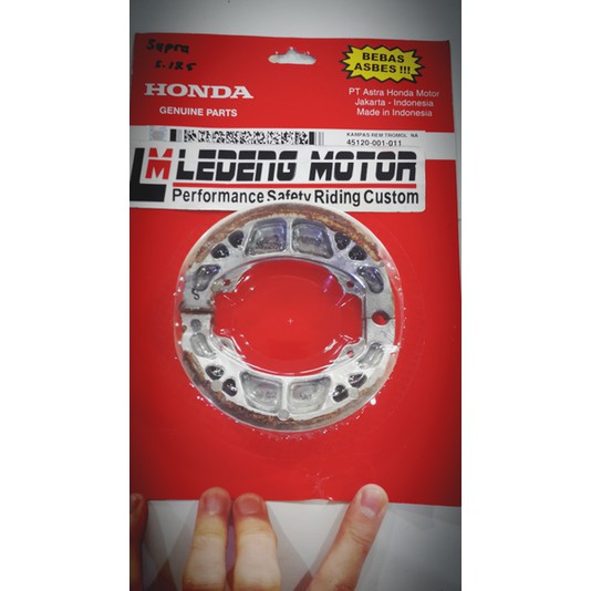 Kampas Rem Tromol Belakang Supra Grand Revo Karisma Blade AHM Original