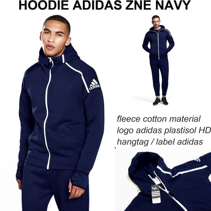 Jaket Hoodie Zne Adidas Daybreaker Navy .Deevagrosir.Olshop