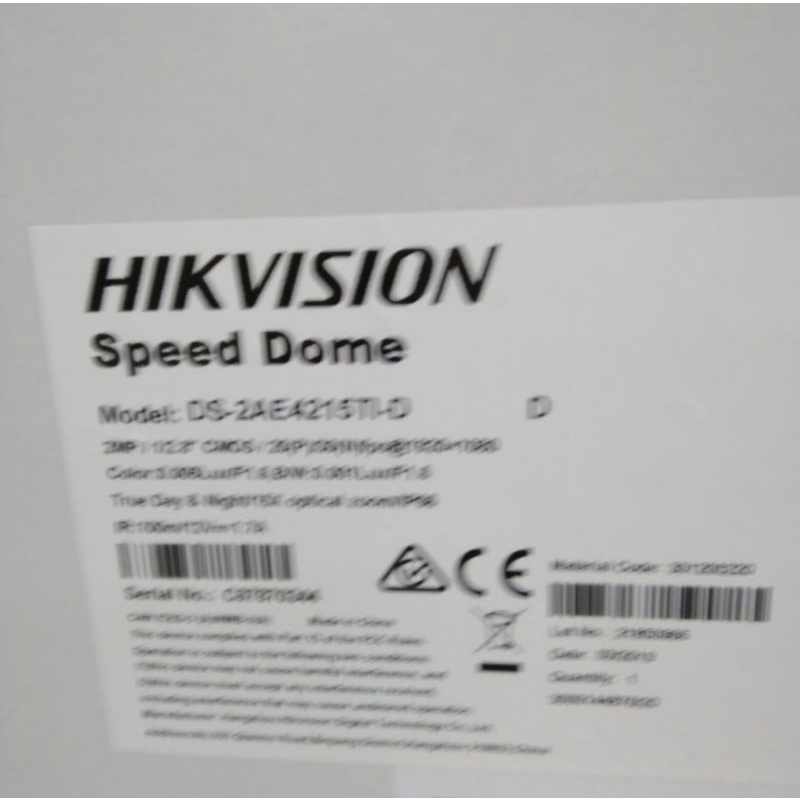 PTZ Kamera Hikvision 2mp 15X Optical Zoom Outdoor/indoor Original