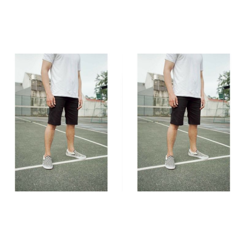 celana pendek pria cinos hitam / chinos /distro pria