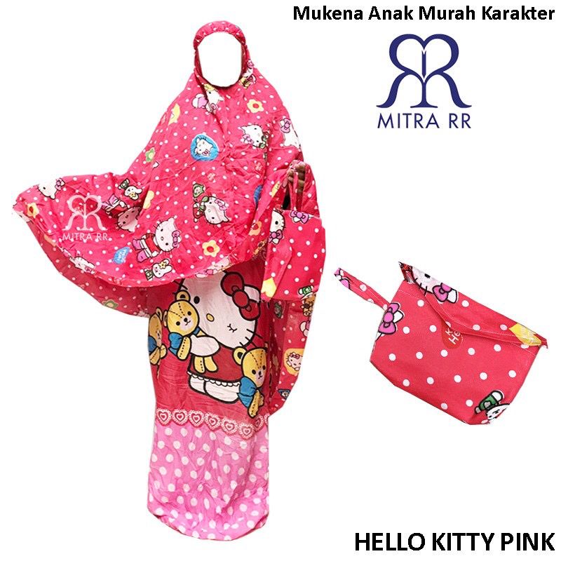 Mukena Anak Kartun Karakter Hello Kitty/ Mukena Anak 7-10 Tahun Murah Halus Adem