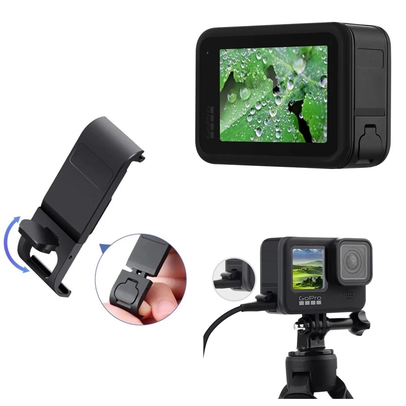 (Case Charger Baterai Dapat Dilepas Warna Hitam Untuk Gopro Hero 10 9) (Go Pro 10 9