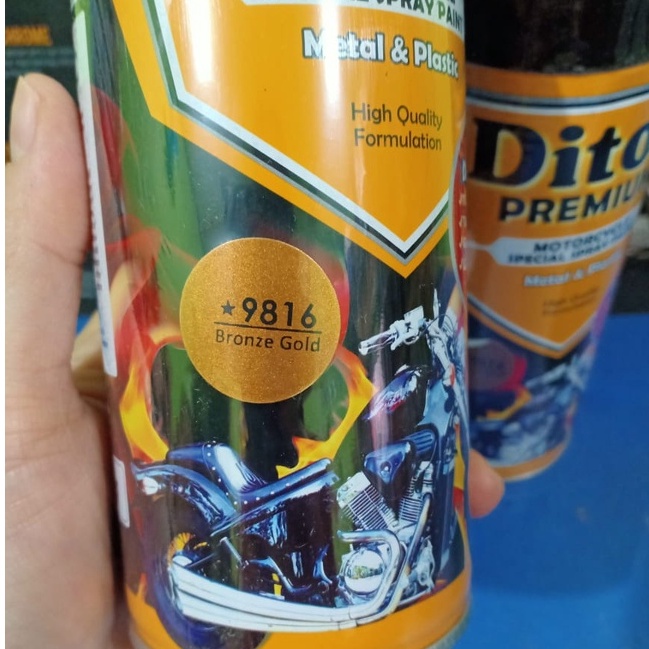 DITON Premium Pilok Pilox Cat Semprot - VG 9816* BRONZE GOLD Velg and Engine Part Colours (400cc)