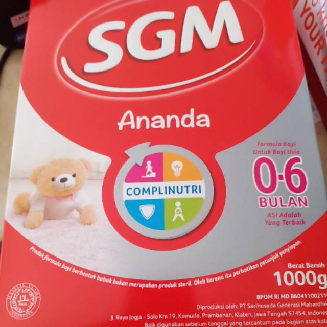 Sgm Ananda 0- 6 bulan