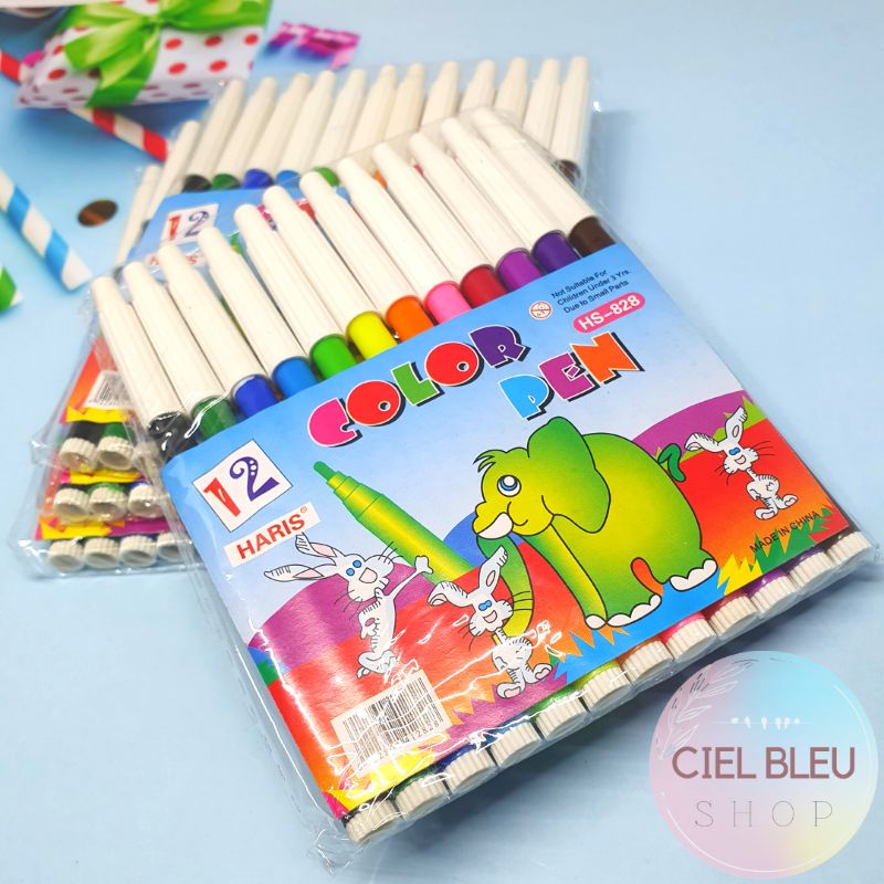 

Spidol 12 Warna in 1 Set Mewarnai Anak Colour Rainbow Termurah / CIEL BLEU SHOP