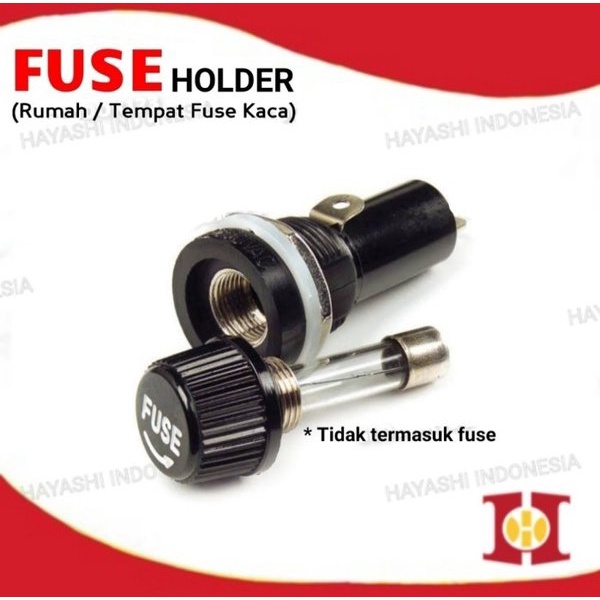 Fuse Holder Kecil Besar Panel Box Rumah Tempat Sekring 5x20 6x30 mm - 10pcs