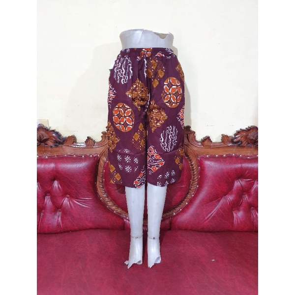 Celana Kulot Batik Dan Bunga / Pendek 7/8 Dewasa Fit to L s/d XL Bahan Katun Stretch-Motif 4