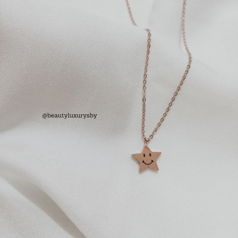 [TITANIUM] KALUNG WANITA BINTANG ROSE GOLD