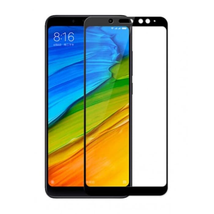 TEMPERED GLASS 5d full lem XIAOMI REDMI NOTE 5 NOTE 5 PRO hitam putih