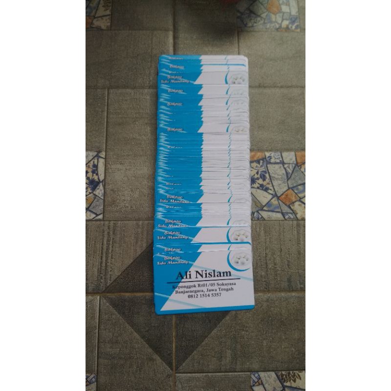 

Kartu nama + free desain isi 120ps per box + free box