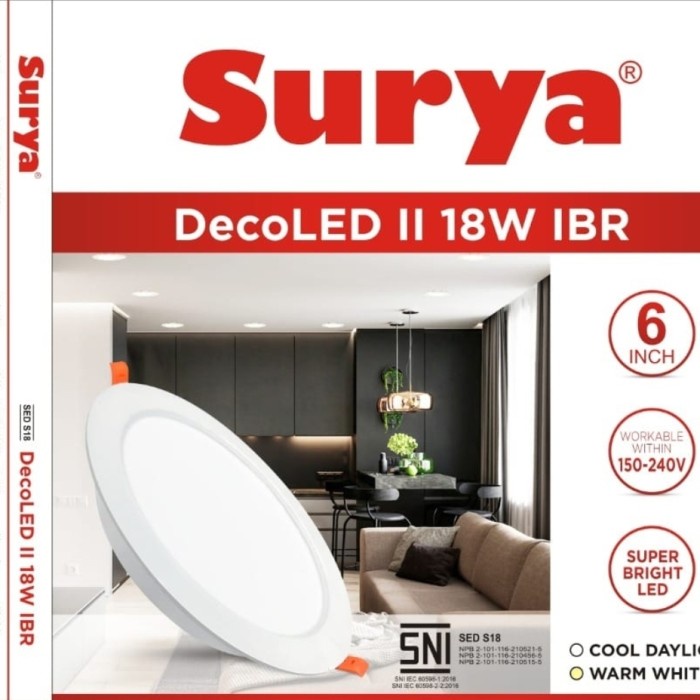 Led Panel Surya IBR 18W / Downlight LED surya ibr 18watt