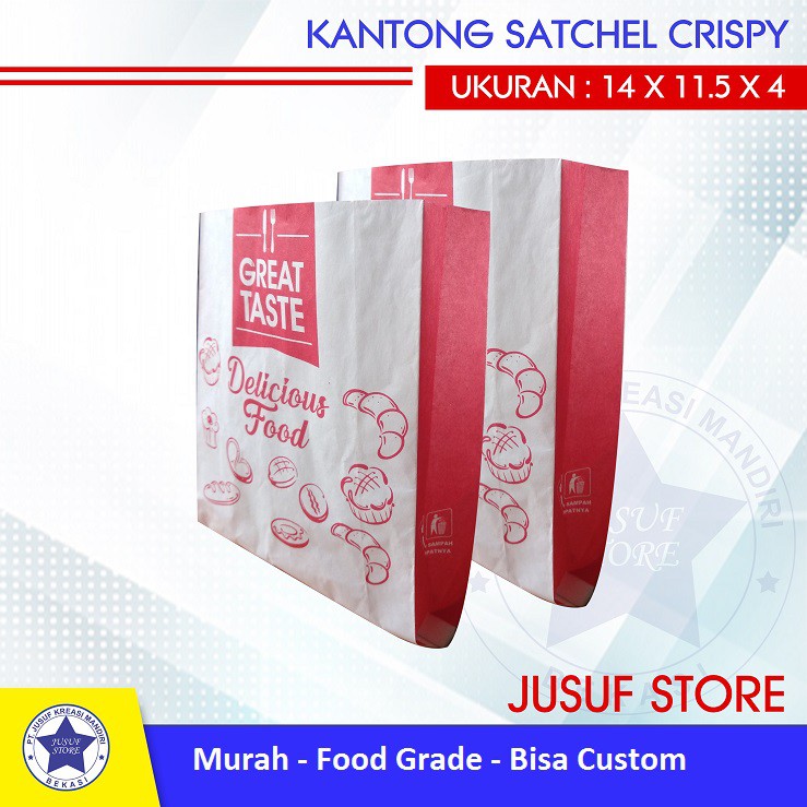 

RB Kantong crispy delicious / Kantong Donat / Kantong Roti / Chicken Crispy / Kantong Jamur @100 Pcs