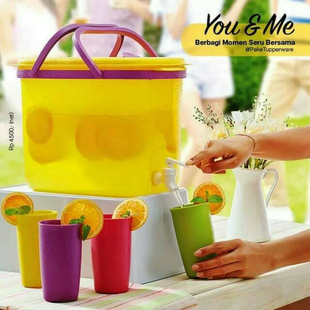 Water Dispenser Set Dispenser 10 Liter Dan Gelas Outdoor fullset