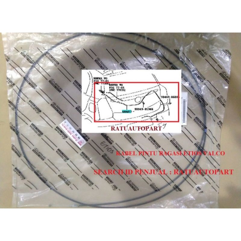 Kabel Pintu Bagasi Belakang Toyota Etios Valco