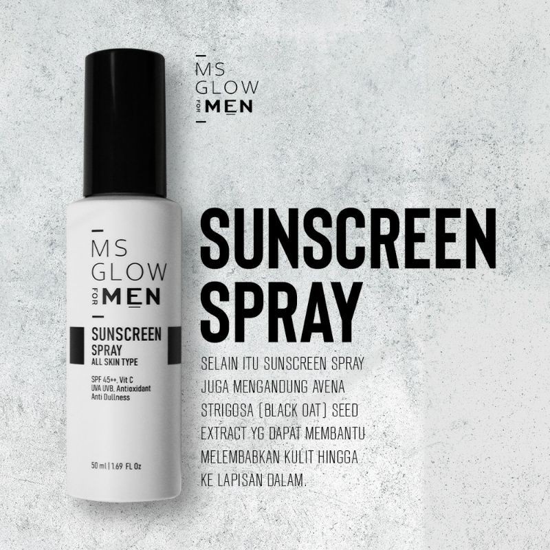 MS Glow For Men Sunscreen Spray Skincare Pria