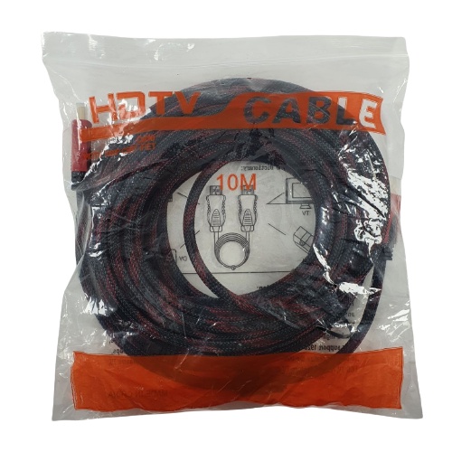 Kabel HDMI 10M Cable HDMI to HDMI Jaring Merah Hitam HDTV 10 Meter