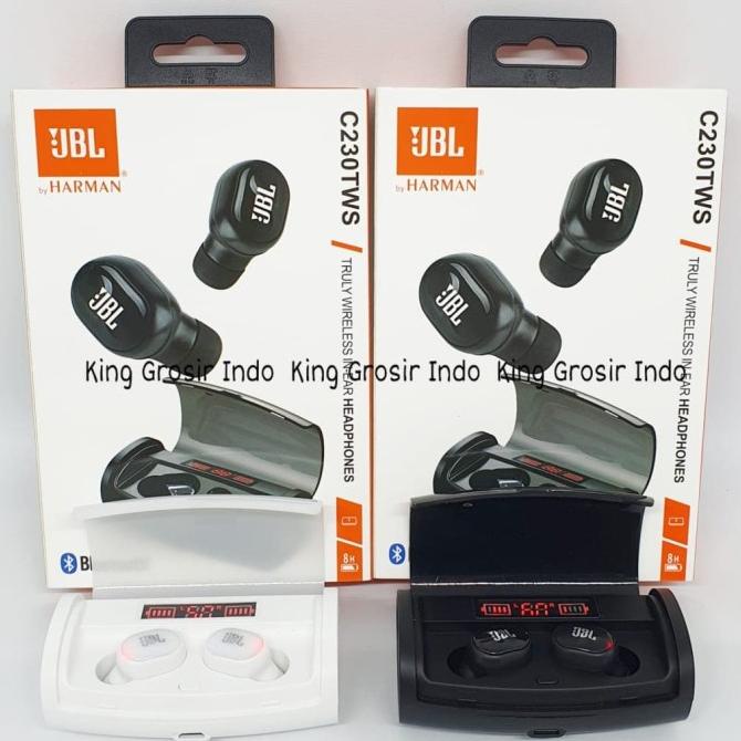 Headset Bluetooth LED JBL C230 TWS Wireless Earphone Bluetooth C230TWS