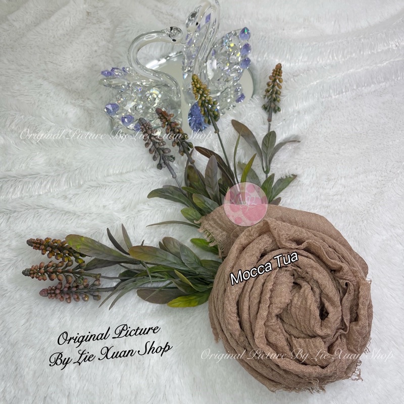 Pasmina Crincel Murah Pasmina Kusut Pasmina Negro-Mocca Tua