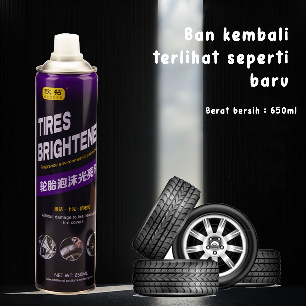 Penghitam Ban Mobil Pengkilap Ban Motor Mobil Semir Poles Spray Foam Perawatan Ban Dan Velk