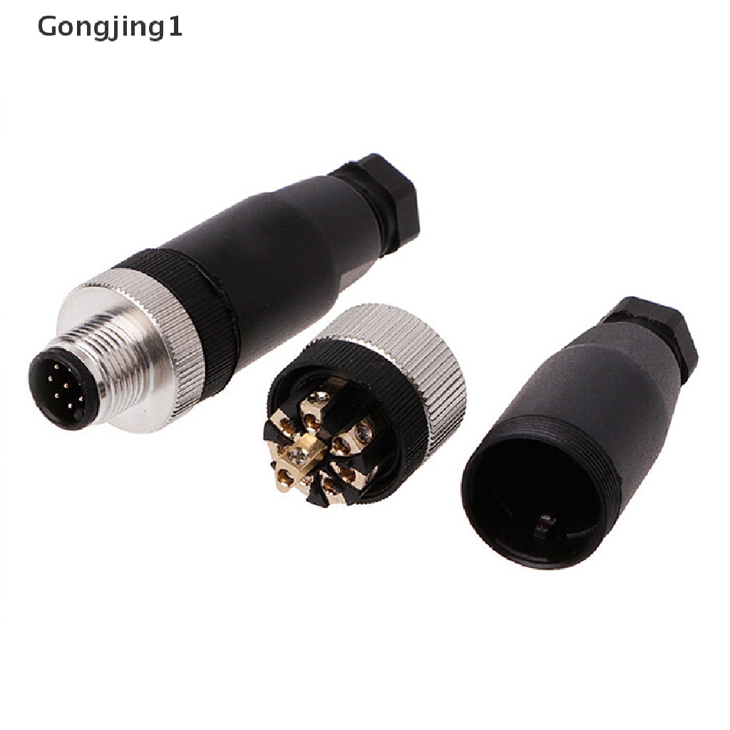 Gongjing1 1Pc Konektor sensor M12 3 / 4 / 5 pin male / female