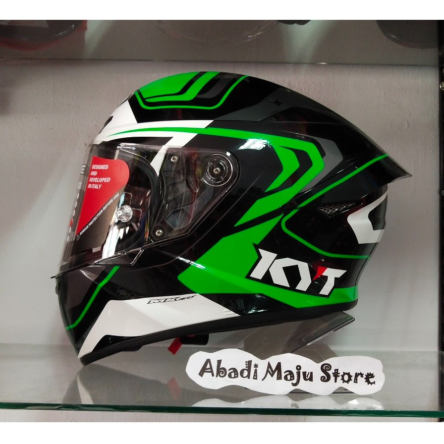 Helm KYT TT COURSE Overtech Black Green Original
