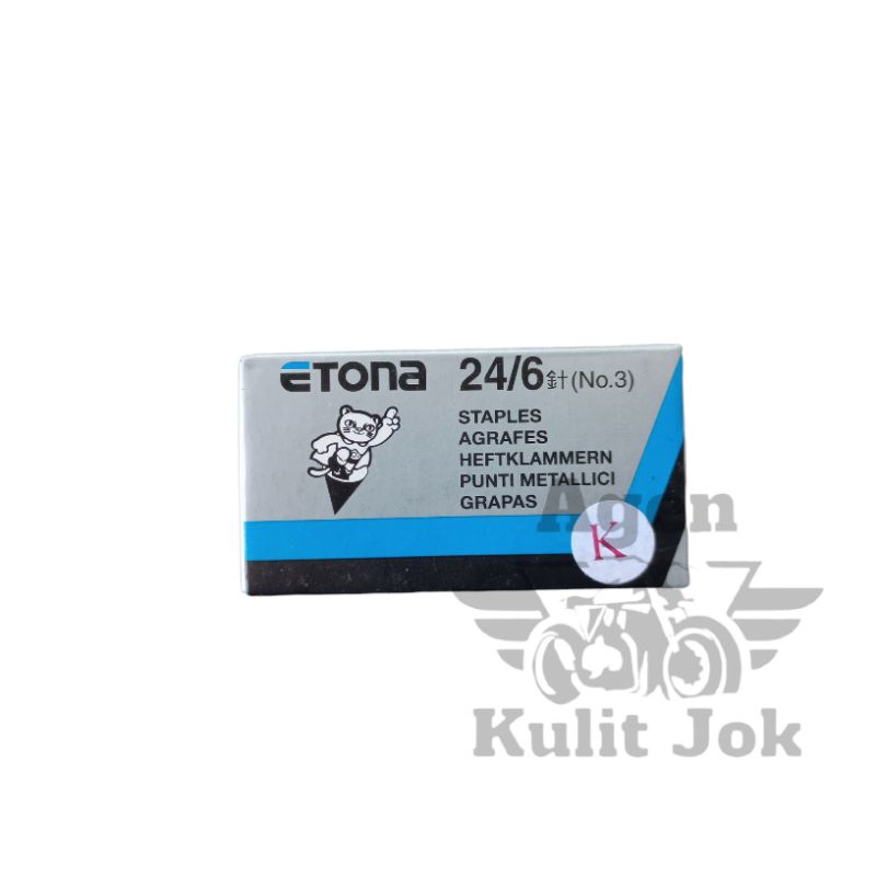 isi staples/stapler jok motor merk ETONA NO.3/isi staples jok sepeda motor manual 1 KOTAK KECIL