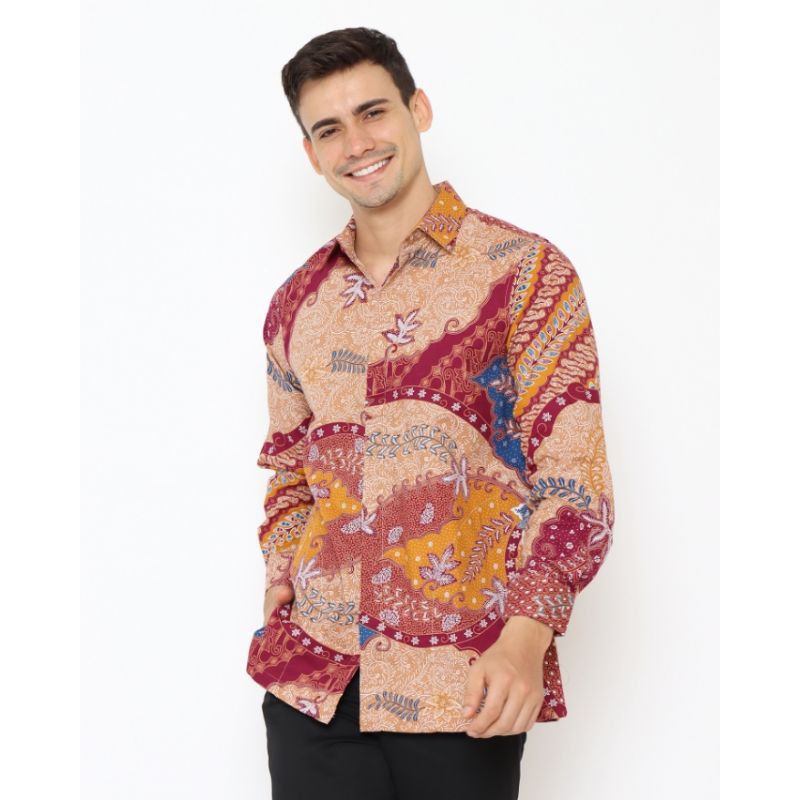 KEMEJA BATIK RANCAK DUSTY PURPLE