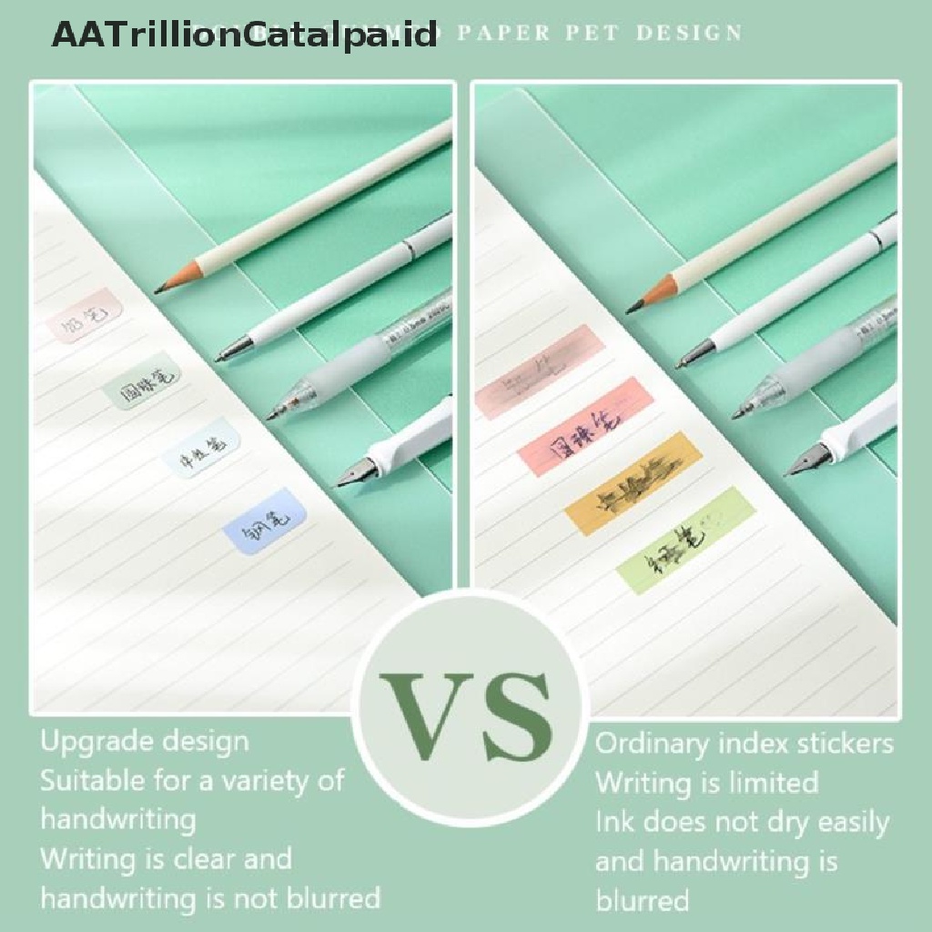 4 Lembar Stiker Label Memo Bentuk Macaron Untuk Alat Tulis