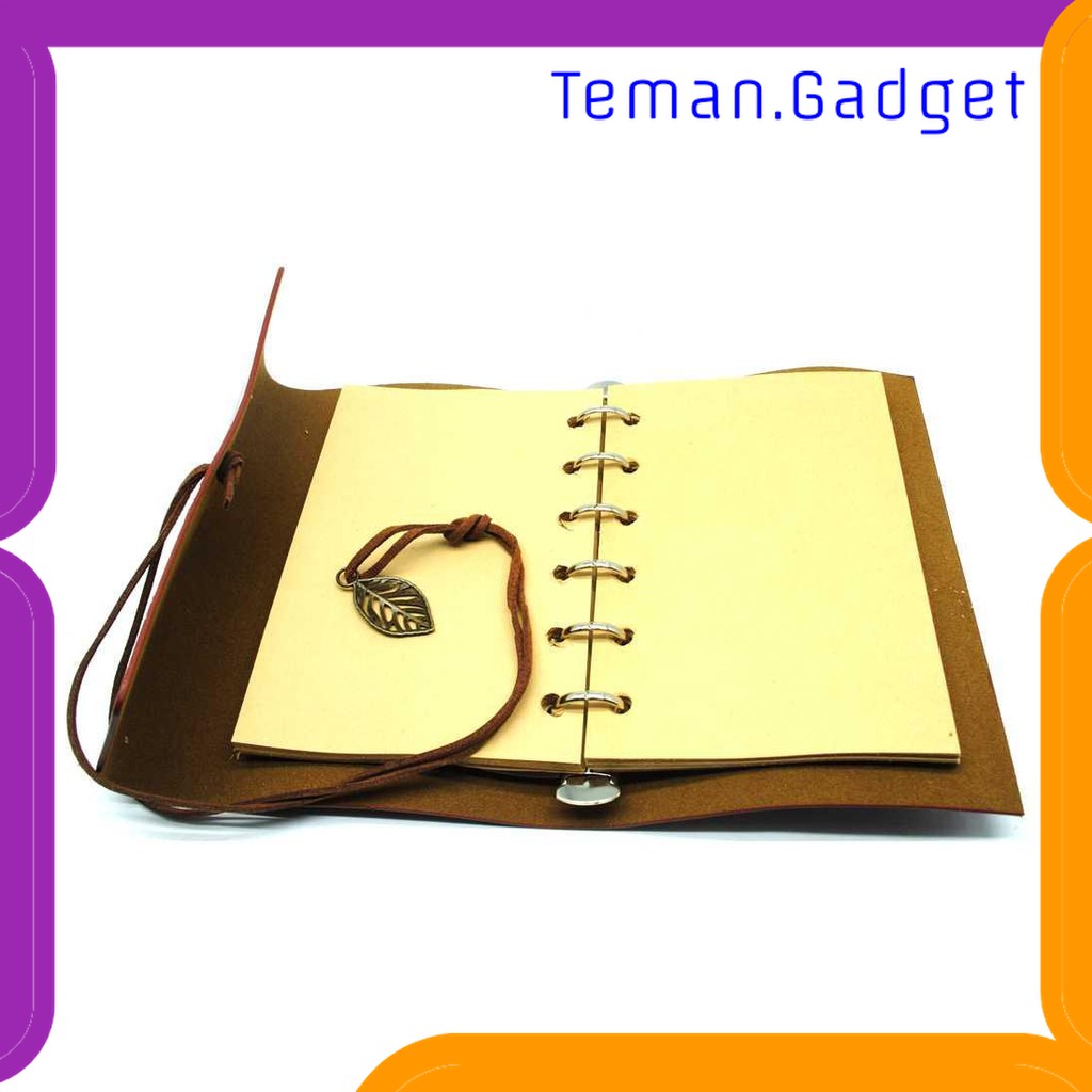 TG-AT034 BESTOYARD BUKU CATATAN BINDER KULIT RETRO LEAF KERTAS A5 - BSD666