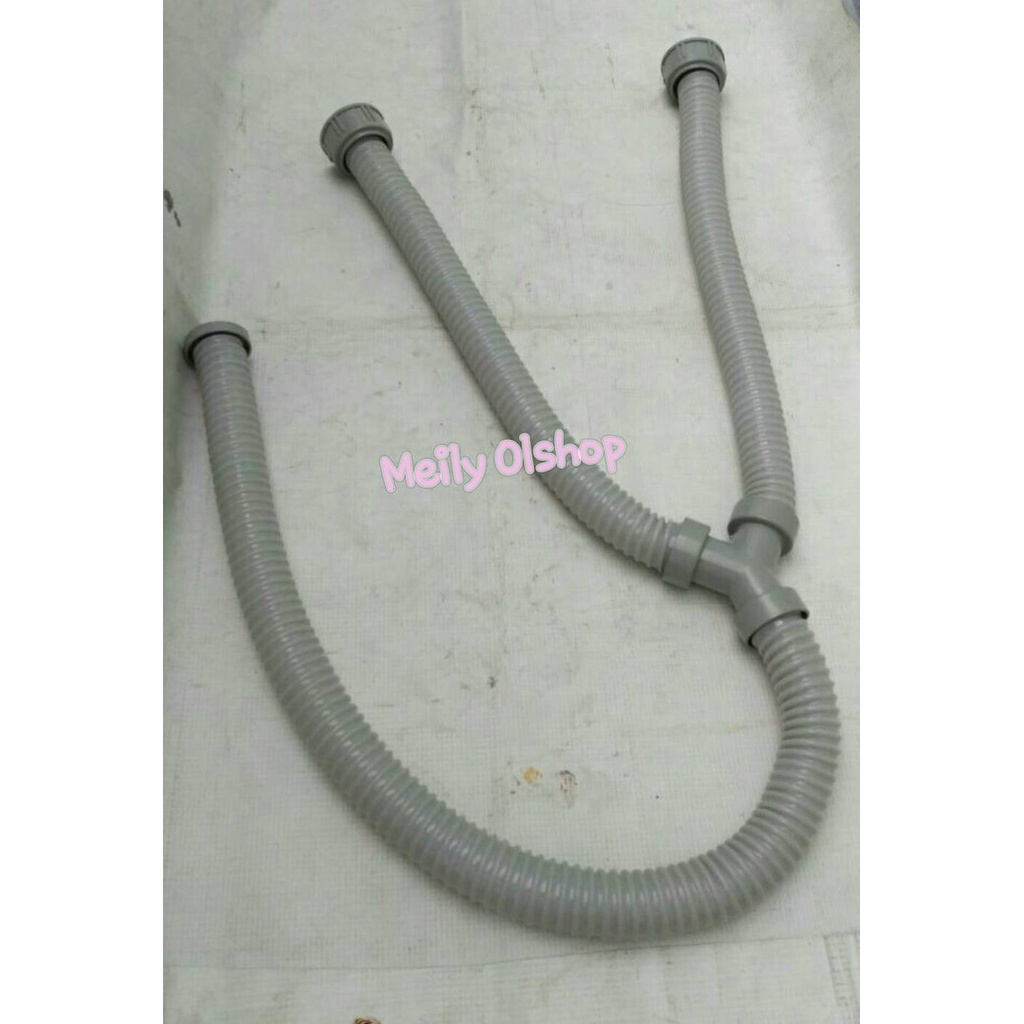 870cnd Selang Pembuangan Bak Cuci Piring 2 Lubang/Selang Bak Cuci Piring/Afur lpcnds70