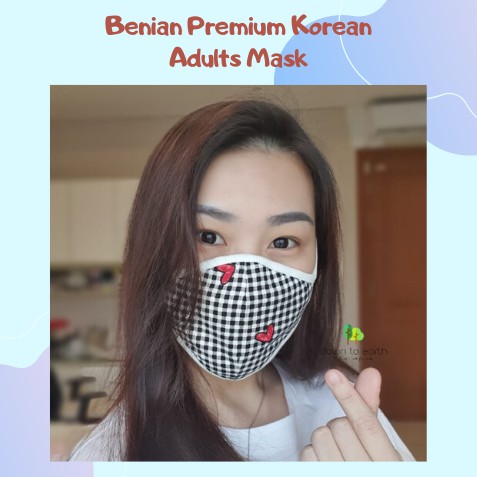 Benian Premium Adults Mask - Plaid Benian Premium Korean Adults Masker