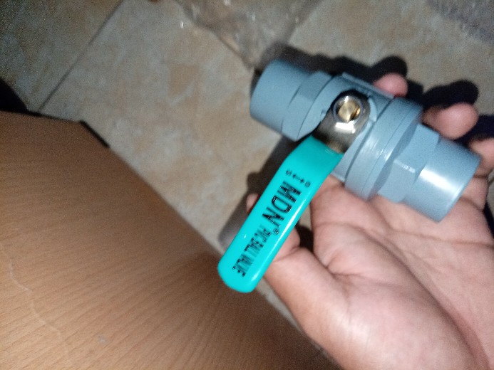 Ball Valve Pvc 3/4 Gagang Stainless  Dilapisi Karet Mdn