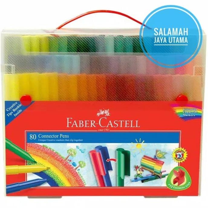 

(BISA COD) Connector Pen 80 Warna Faber Castell Gift Set TERBATAS Kode 1091