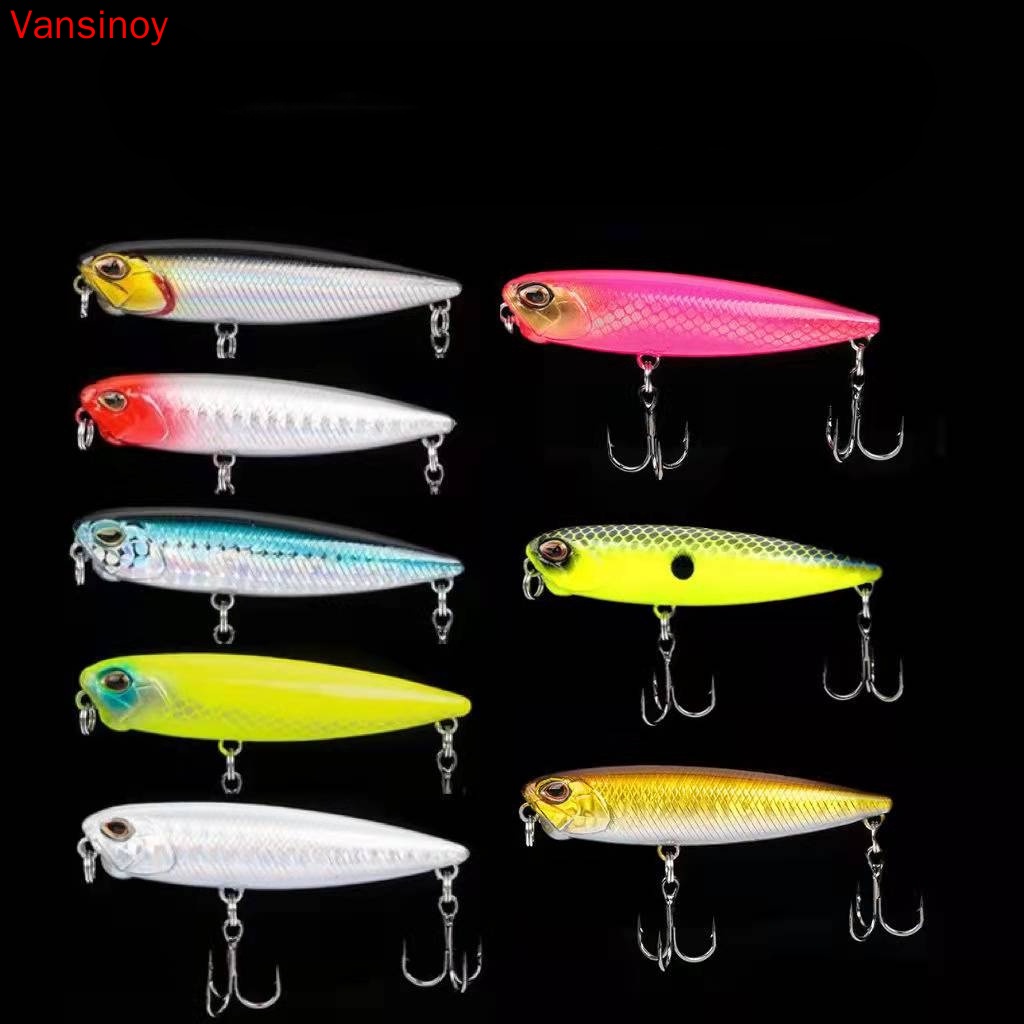 Lure Pencil Umpan Pancing Casting 6.5cm/6g Minnow PopperFloating Fishing Lure Ikan Bass Bait Wobbler Kail Tackle