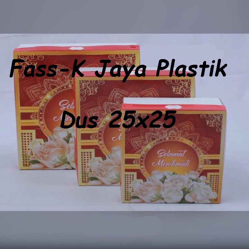 Dus TPS 25 x 25 Motif / Dus Nasi Kotak motif 25x25 / kotak nasi