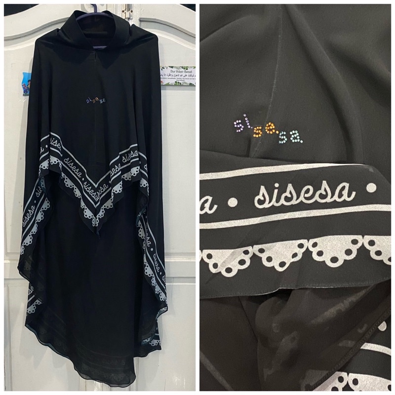 Preloved khimar black sisesa