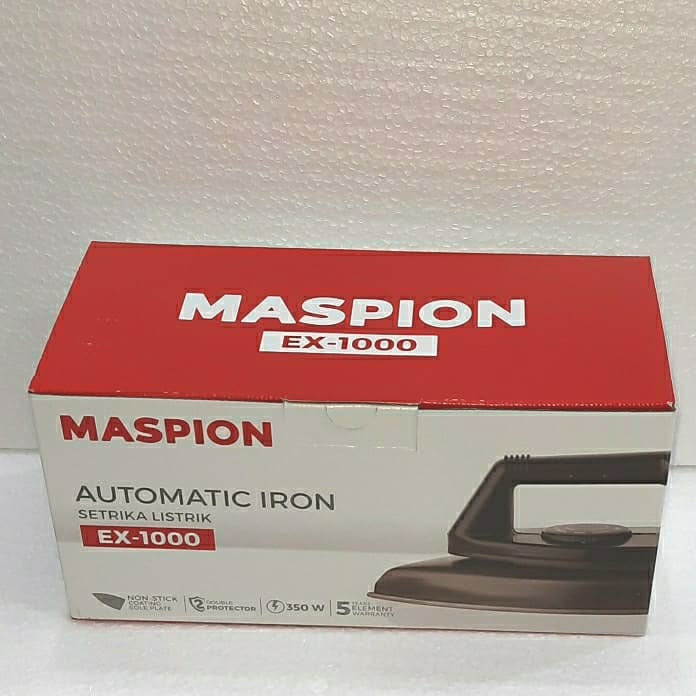 FM - Setrika Maspion Listrik EX1000 / Gosokan Listrik Non-Stick Coating Sole Plate